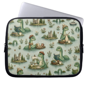 Funda Para Portátil Criptídeos Acogedores Nessie Monstruo del Lago Nes