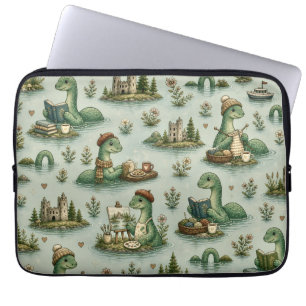 Funda Para Portátil Criptídeos Acogedores Nessie Monstruo del Lago Nes