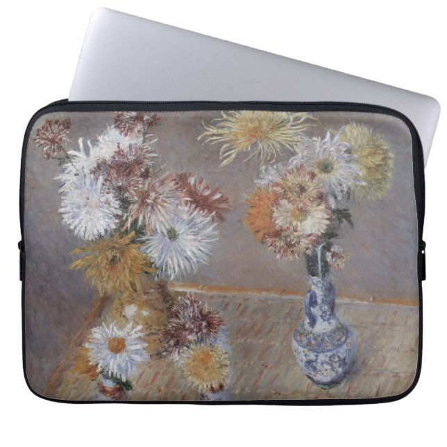 Funda Para Portátil Crisantemos por Gustave Caillebotte (Frente)