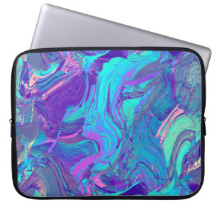 Funda Para Portátil cristal de un ala de hadas - azul y violeta:
