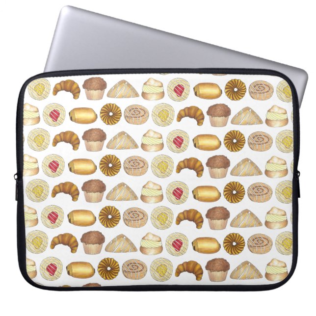 Funda Para Portátil Croissant Danés Muffin Baked Gods (Frente)