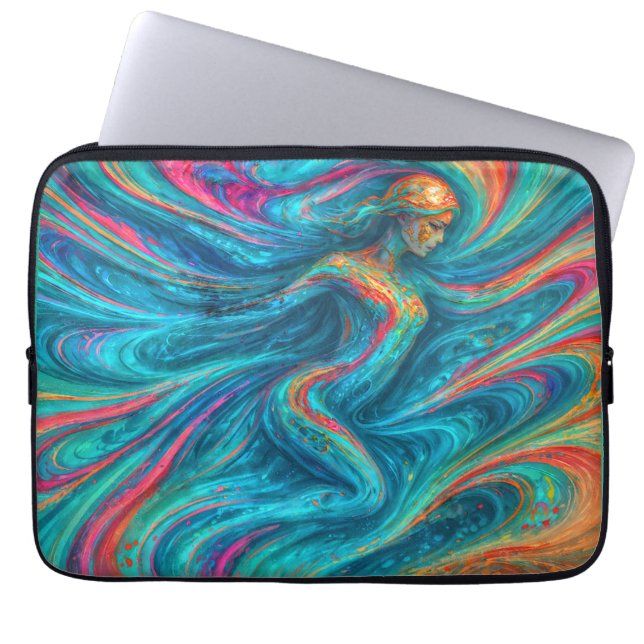 Funda Para Portátil "Cromisca" - Retrato de encantamiento fluido (Frente)