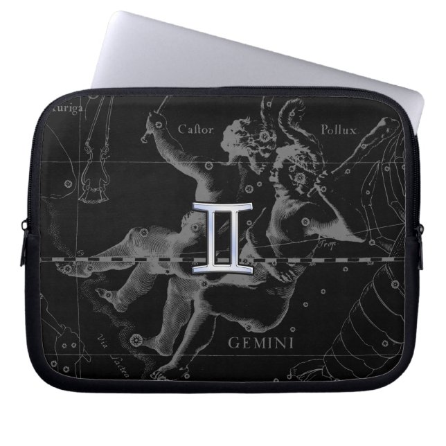 Funda Para Portátil Cromo como el Rótulo Gemini Zodiac en Hevelius (Frente)