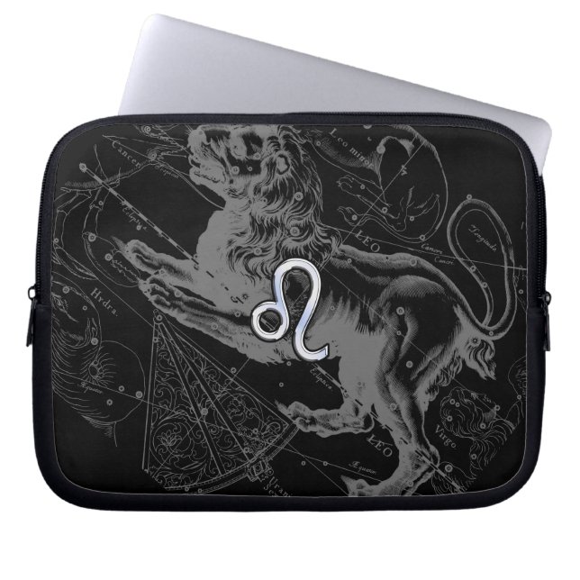Funda Para Portátil Cromo como Rótulo del zodiaco de Leo en Hevelius (Frente)