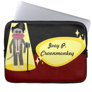Funda Para Portátil Crooner Sock Monkey Singer Fun Character Art