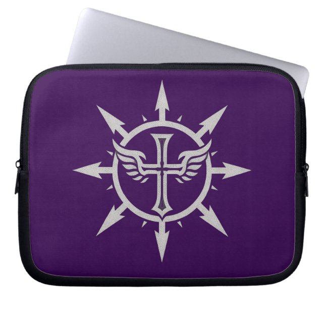 Funda Para Portátil "Cross and Wings Emblem" Electronics Bag (Frente)