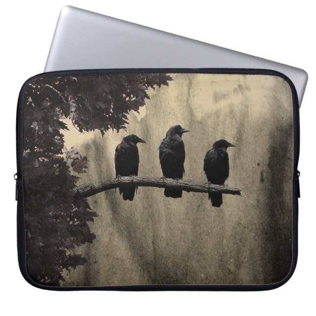 Funda Para Portátil Crows En La Naturaleza (Frente)