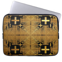 Cruces fractales doradas