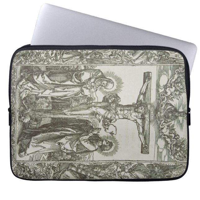 Funda Para Portátil Crucifixión medieval de Jesucristo (Frente)