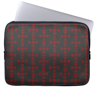 Funda Para Portátil Cruz con ornamento rojo