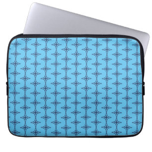 Funda Para Portátil Cruz Cristiana con Adorno Azul