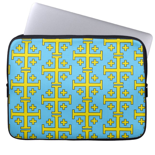 Funda Para Portátil Cruz de Jerusalén (Frente)