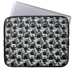 Funda Para Portátil Cruz gris y negra