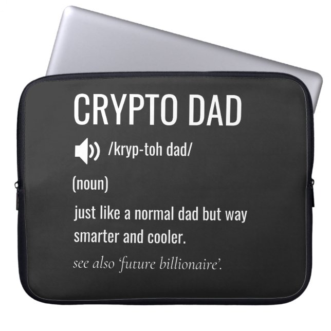Funda Para Portátil Crypto Dad Definition Bitcoin HODL Navidades (Frente)