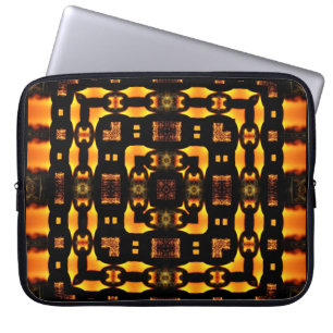 Funda Para Portátil Cuaderno de arte de conexión de oro de cadena cuad