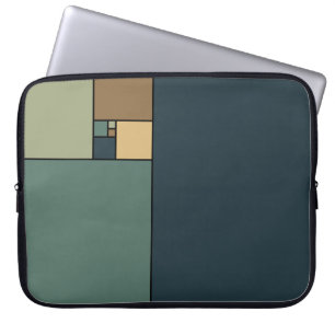 Funda Para Portátil Cuadrados de la relación de oro (neutrales)