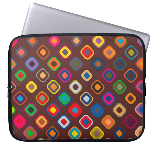 Funda Para Portátil Cuadrados retro (Frente)