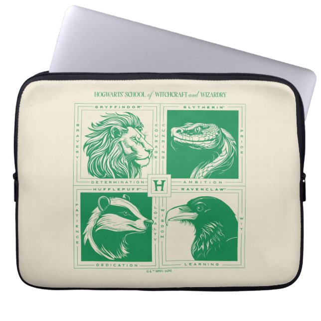 Funda Para Portátil Cuadrícula de animales domésticos HOGWARTS™ (Frente)