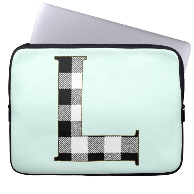 Funda Para Portátil Cuadro de Gingham L (Frente)