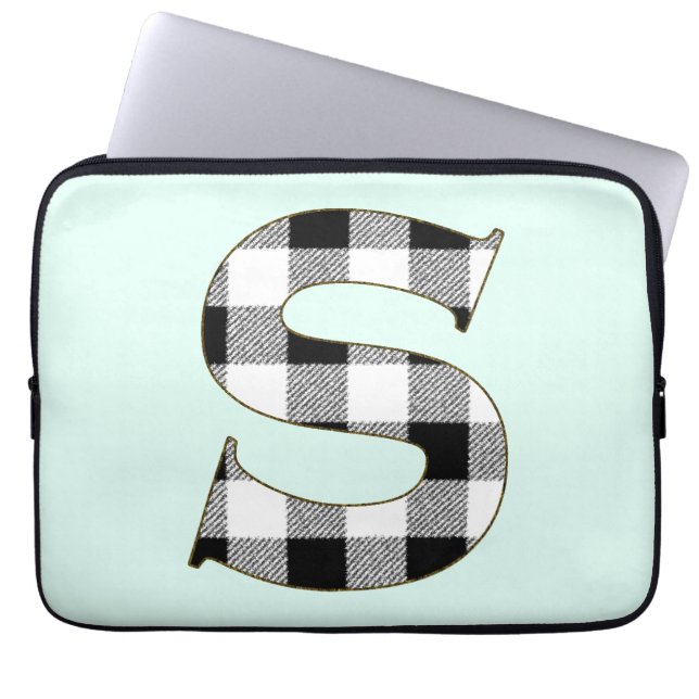 Funda Para Portátil Cuadro de Gingham S (Frente)
