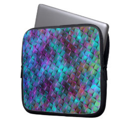 Funda Para Portátil Cuadros 3D manchados de lilo azul a rosado o trián