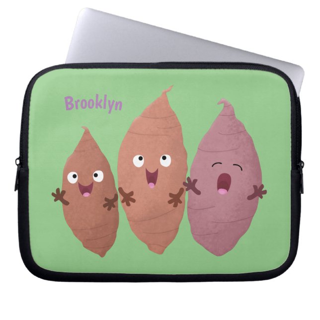 Funda Para Portátil Cuadros cantando batatas personalizado verduras (Frente)
