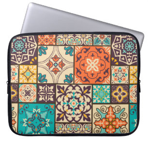 Funda Para Portátil Cuadros de mosaico de mosaicos de colores sin foco