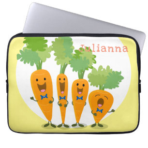 Funda Para Portátil Cuarteto de zanahoria cantante lindo ilustracion p