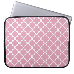 Funda Para Portátil Cuatrefolios blancos rosados
