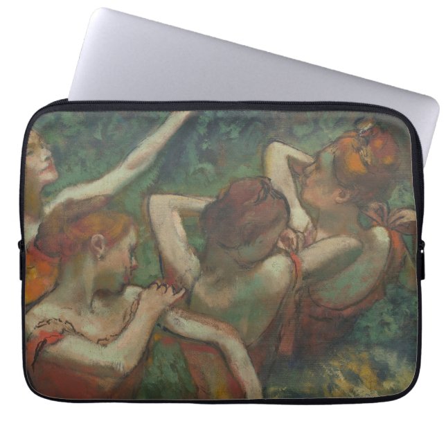 Funda Para Portátil Cuatro bailarinas, pintura impresionista, Edgar De (Frente)