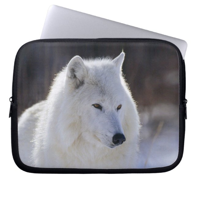 Funda Para Portátil Cubierta eléctrica de Lobo Blanco Ártico (Frente)