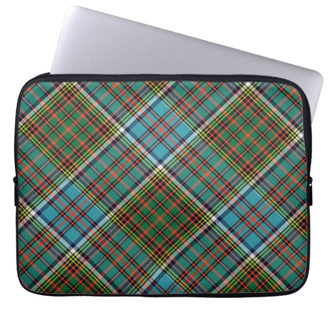 Funda Para Portátil Cubierta para portátil Clan Anderson Tartan Planta (Frente)
