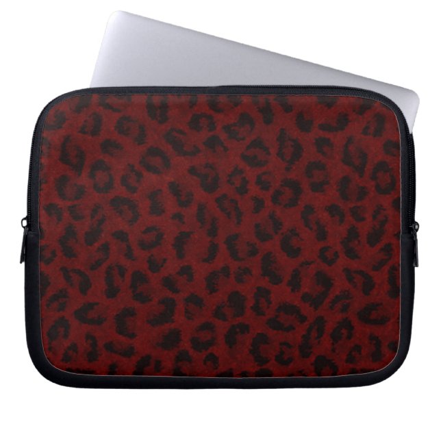 Funda Para Portátil Cubierta portátil Red Leopard Skin Sleeve (Frente)