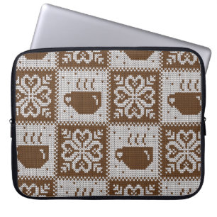 Funda Para Portátil Cubos de invierno de punto: patrón de bebidas cali