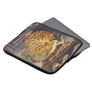 Funda Para Portátil Cuento de Hadas Antiguo, Sirena en Coral Oceánico