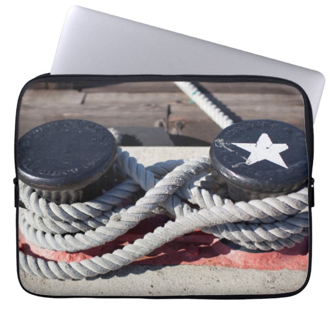 Funda Para Portátil Cuerda atada a dos bolardos (Frente)