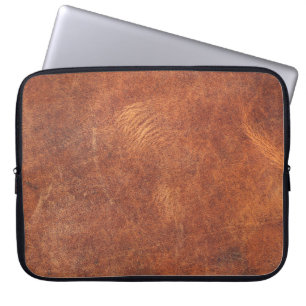 Funda Para Portátil cuero de fondo de textura de cuero marrón abstract