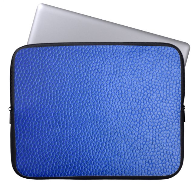 Funda Para Portátil Cuero de piel azul textura (Frente)