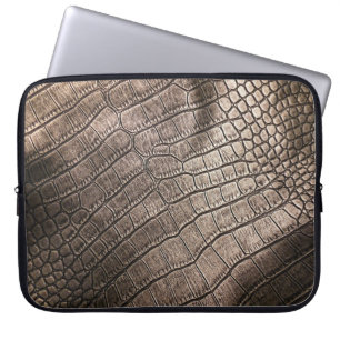 Funda Para Portátil Cuero elegante de primer plano: patrón texturado