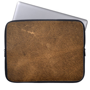 Funda Para Portátil Cuero marrón envejecido: Textura clásica