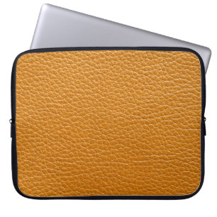 Funda Para Portátil Cuero marrón, fondo de textura de cierre.