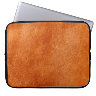 Funda Para Portátil Cuero natural suave de jengibre rústico