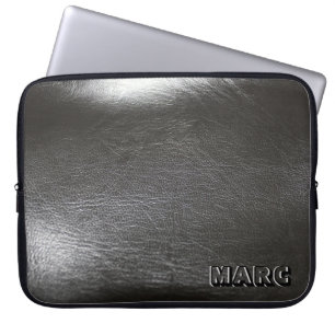 Funda Para Portátil Cuero negro simple
