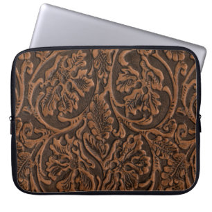 Funda Para Portátil Cuero repujado rústico