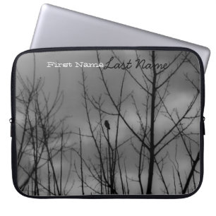 Funda Para Portátil Cuervo oscuro; Personalizable