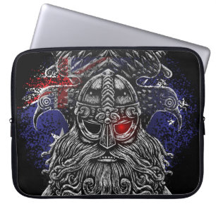 Funda Para Portátil Cuervos de Odín espadas Mitología Vikinga bandera