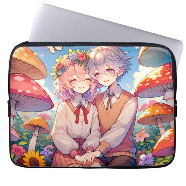Funda Para Portátil Cuidada Pareja Anime (Frente)