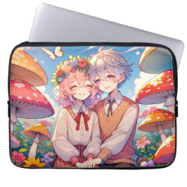 Funda Para Portátil Cuidada Pareja Anime Whimsical Romántica