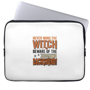 Funda Para Portátil Cuidado Con La Camiseta De Bruja De Halloween De D