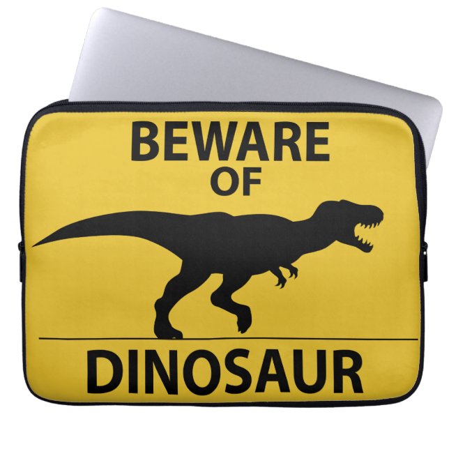 Funda Para Portátil Cuidado con los dinosaurios (Frente)